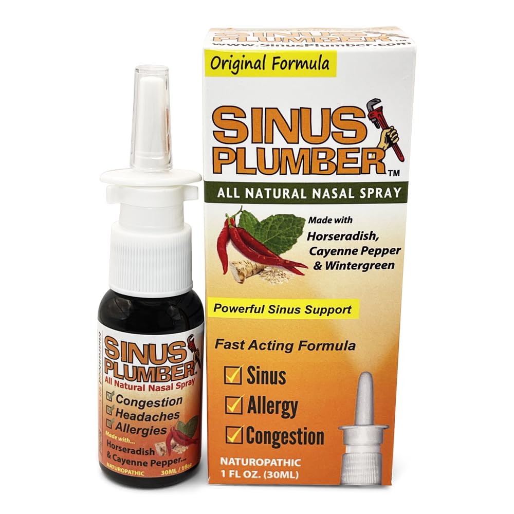 Encanador Sinus Spray Nasal Pimenta, Alergia e alívio Sinus, Congestão, Cefaleias, 1 fl oz