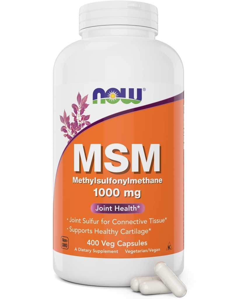 Agora HSH 1000mg Veg Cápsulas, 400 Contagem de metil-sulfonil-metano, Made in USA, Suplemento de enxofre, Não-GMO, Vegan Vegetarian Friendly
