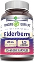 Fórmulas surpreendentes Suplemento de Elderberry 500 Mg Por Servindo 120 Cápsulas Veggie