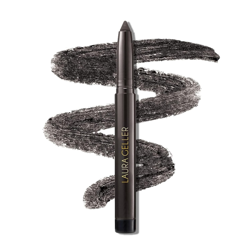 LAURA GELLER NOVA IORQUE Kajal Longwear Lápis Kohl Eyeliner - Deep Charcoal Kohl - Cafeína e Vitamina E - Liner suave e flexível - Afiador embutido