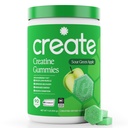 Creatina Gummies mono-hidratada para homens e mulheres - Aumentar o foco, força, e resistência, Fórmula anti-melting, Vegan, Gluten-Free, Não-GMO, 1.5 Gram Creatine per Gummy (Sour Green Apple, 90 ct)
