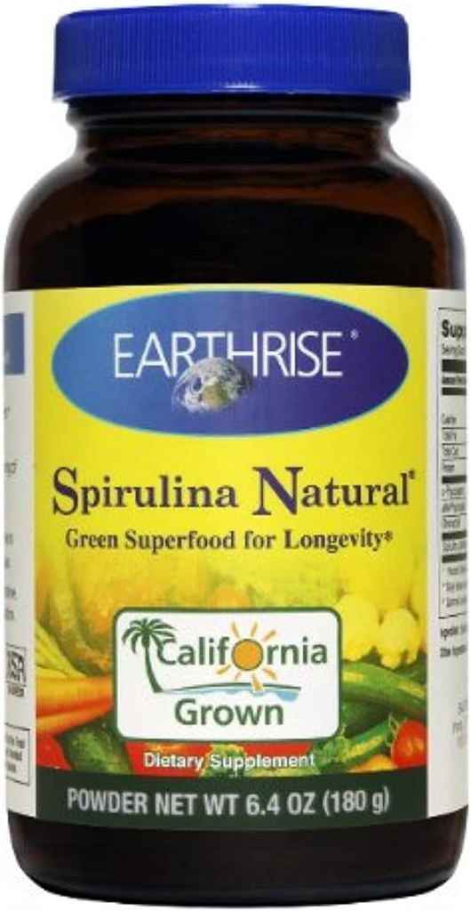Espirulina natural, 180 gramas de pó