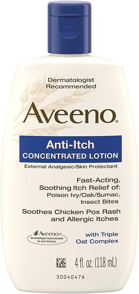 AVEENO Anti-Itch Lotion 4 oz (3 embalagem)