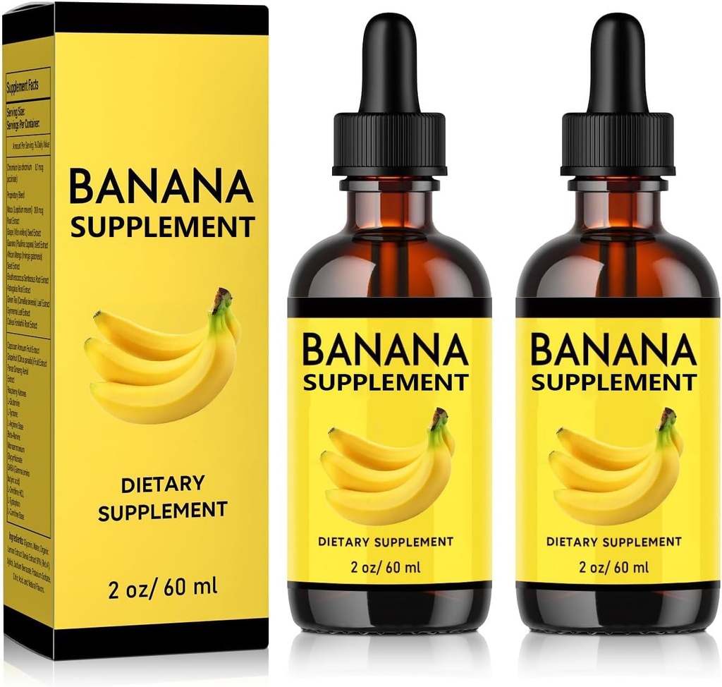 Banana Suplemento Líquido Original Banana Extrato Líquido para Mulheres Gut Saúde 2 Pack