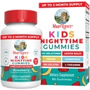 MaryRuth Organics Kids Nighttime Gummies (Grátis de Açúcar) Não Melatonina com L Theanina, Limão Balm, Camomila, Vitamina B6