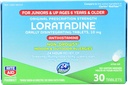 Rite Aid Kid's Non-Drowsy Allergy Relief, Loratadine 10mg, Mint Flavor - 30 Comprimidos