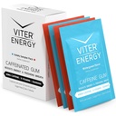 Viter Energia Gum cafeína 60mg Cafeína, B Vitaminas, Guaraná, Açúcar Livre. (Variedade, 2pcs, 4 Pack)