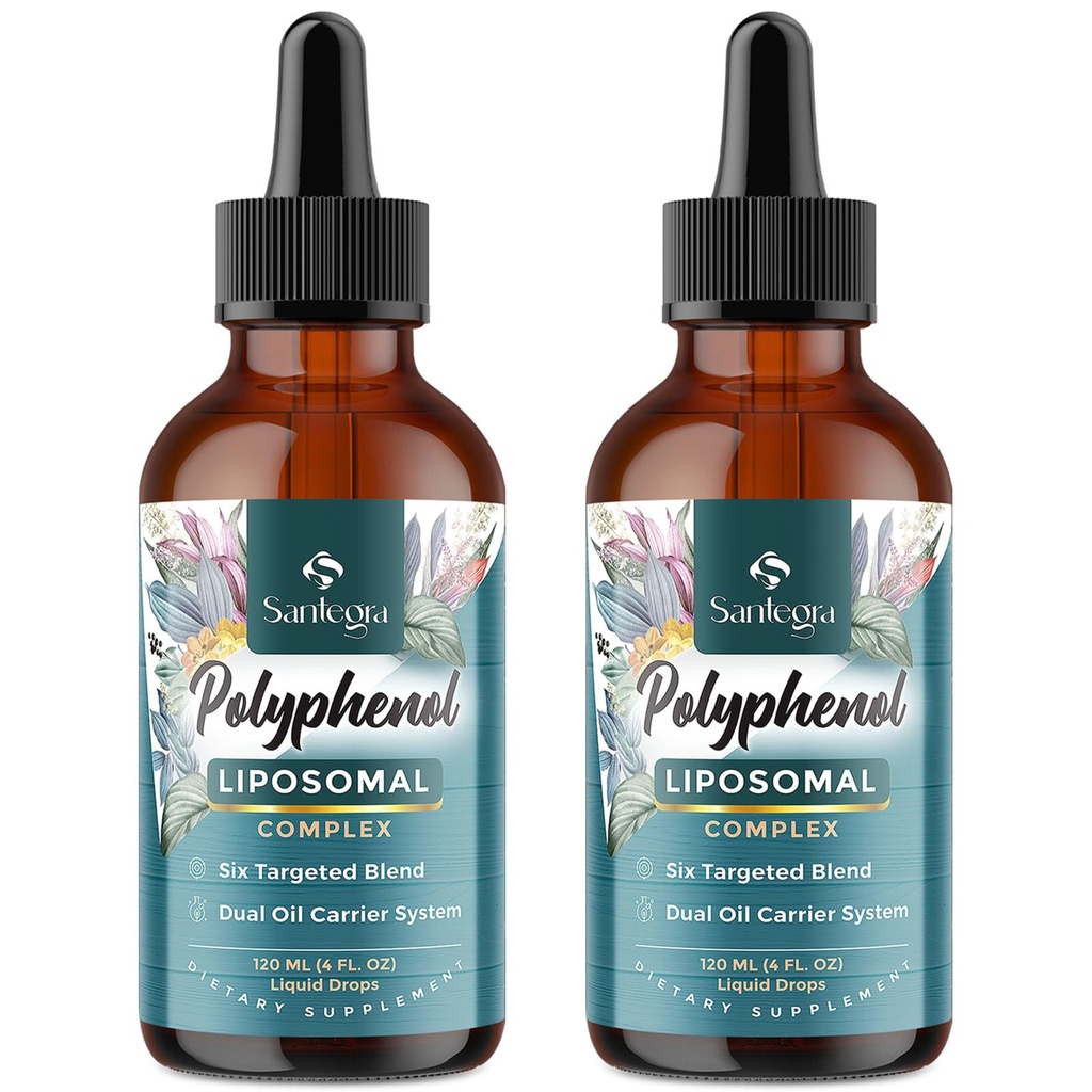 Suplemento de polifenóis lipossomais, mais de 27 Complexo de polifenóis e potente antioxidante, com MCT e azeite, Extrato de Quercetina, Extrato de berry de Hawthorn, para defesa da idade, energia, imune, 240 ML