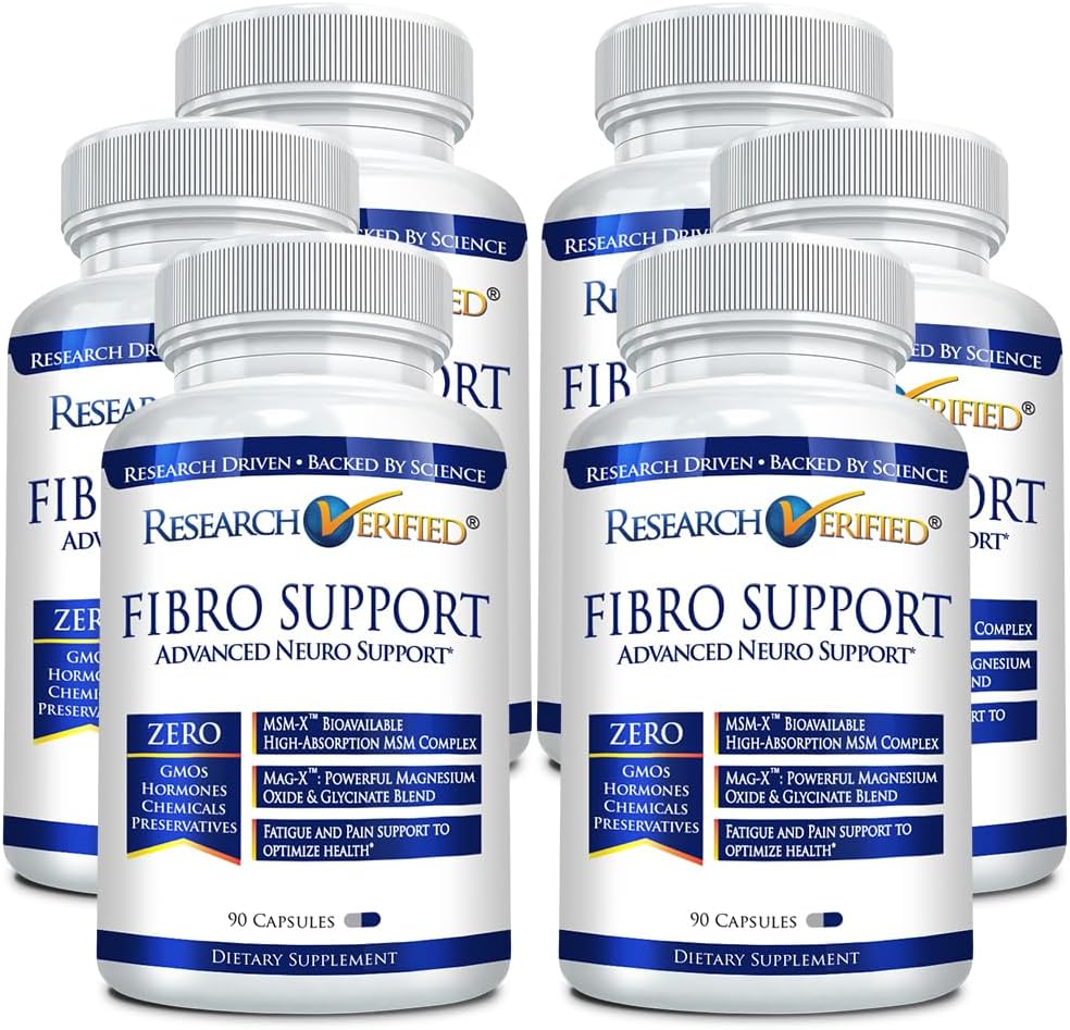 Pesquisa verificado Fibro Suporte - 540 Cápsulas - HSH, Magnésio, Vitamina D3, BioPerine - 6 Mês de Fornecimento - Vegan