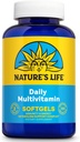 Vida da natureza Multivitamina diária para homens e mulheres - Multivitamina completa com ferro - Valor diário da maioria das vitaminas essenciais e minerais - Energia saudável e apoio imunológico - 60 Serv, 120 Softgels