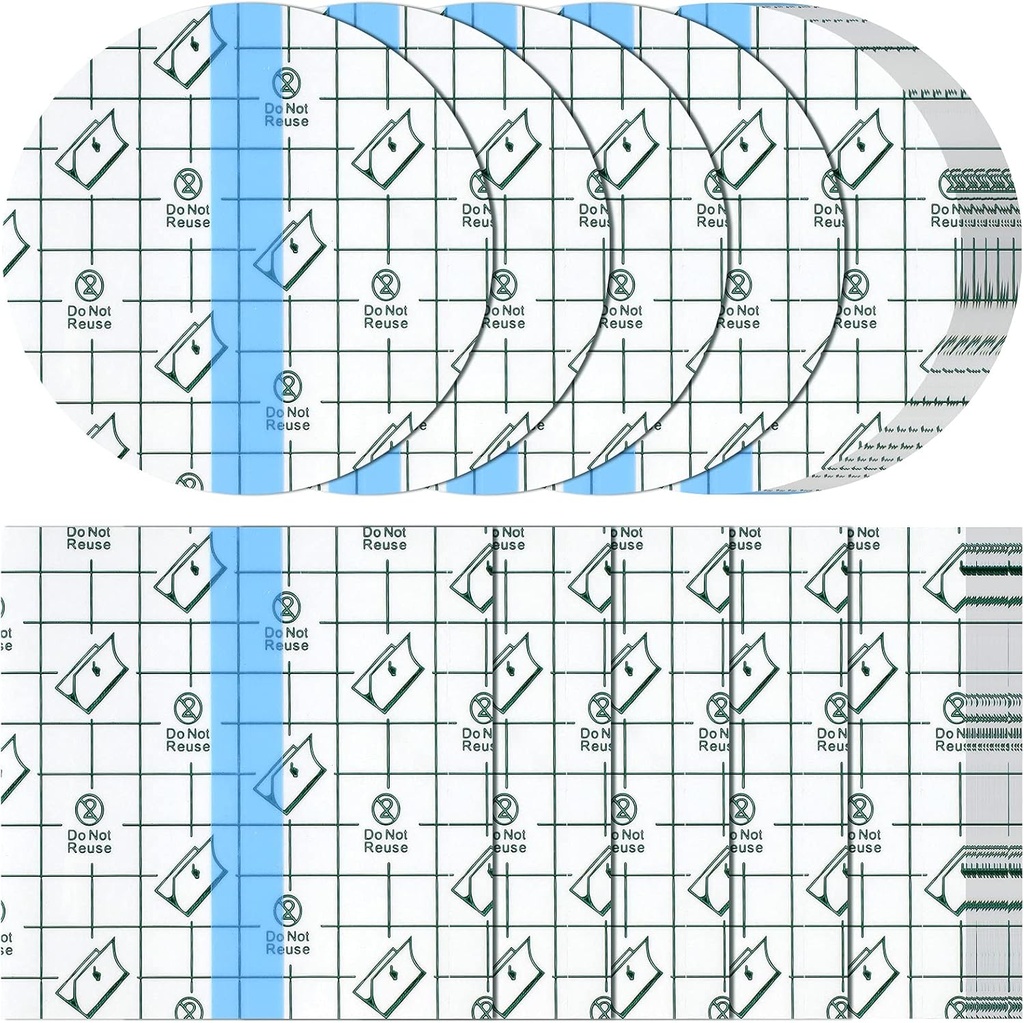 50 Peças Bandagens de adesivo impermeável Bandagens de alongamento transparente Filmes de proteção claros curativo Tattoo Cover Fitas de cobertura para banho de banho (4 x 4 polegadas)