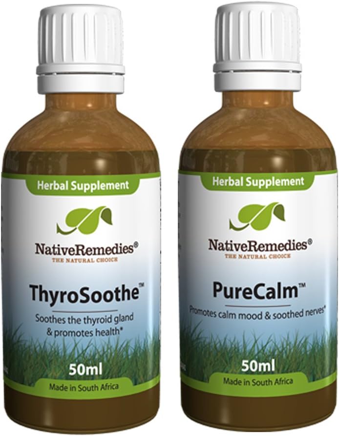 Remédios nativos ThyroSoothe e PureCalm ComboPack