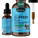 Animal Essentials Slippery Elm - Extrato de Ervas para Cães e Gatos, Promove Digestão Saudável, Função Bowel, Ervas Orgânicas Certificadas, Tudo Natural, Saúde Respiratória, Fórmula Líquida - 2 Fl Oz
