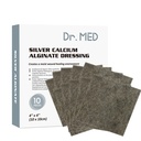 Dr. Med Silver Alginate Alginate Wound Dressing 4 ''x4'' Patches, 10 Pacote Individual Alta Absorbência Ag Alginate Bandagem da Ferida, Não-Adesivo, Sem Dores Cachimbo para Bedsore, Úlceras, Abrasões da Pele