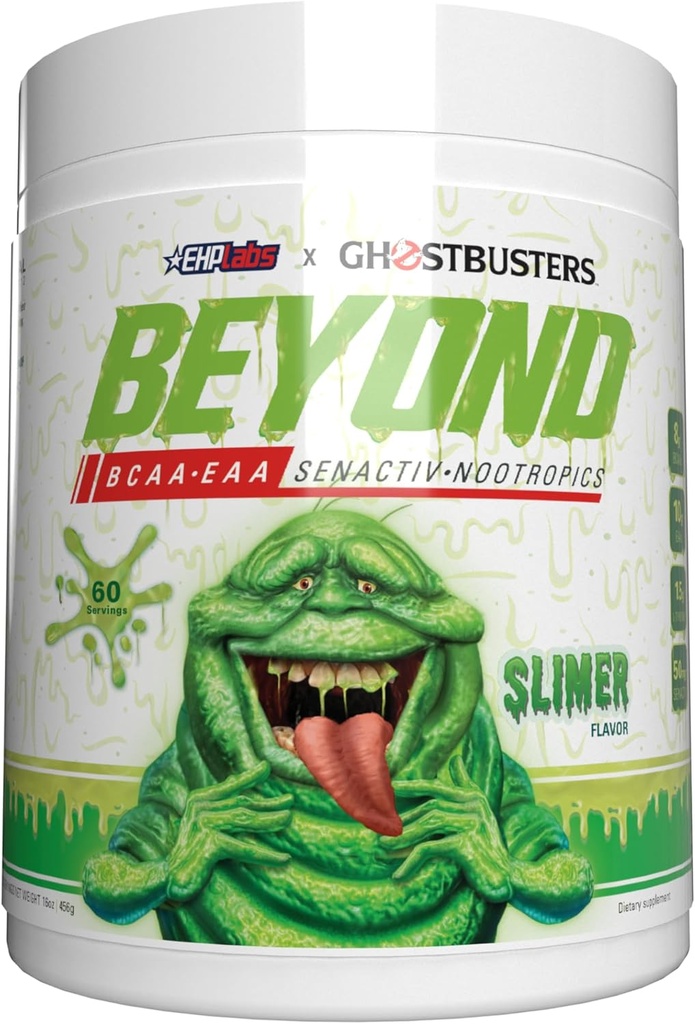 EHP Labs Beyond BCAA + EAA Pó – Recuperação muscular Aminoácidos Suplemento para homens e mulheres, Açúcar livre Intra Treino BCAAs & EAAs, Suporte de hidratação pós-treino, 60 Servings – Slimer Lime Flavor