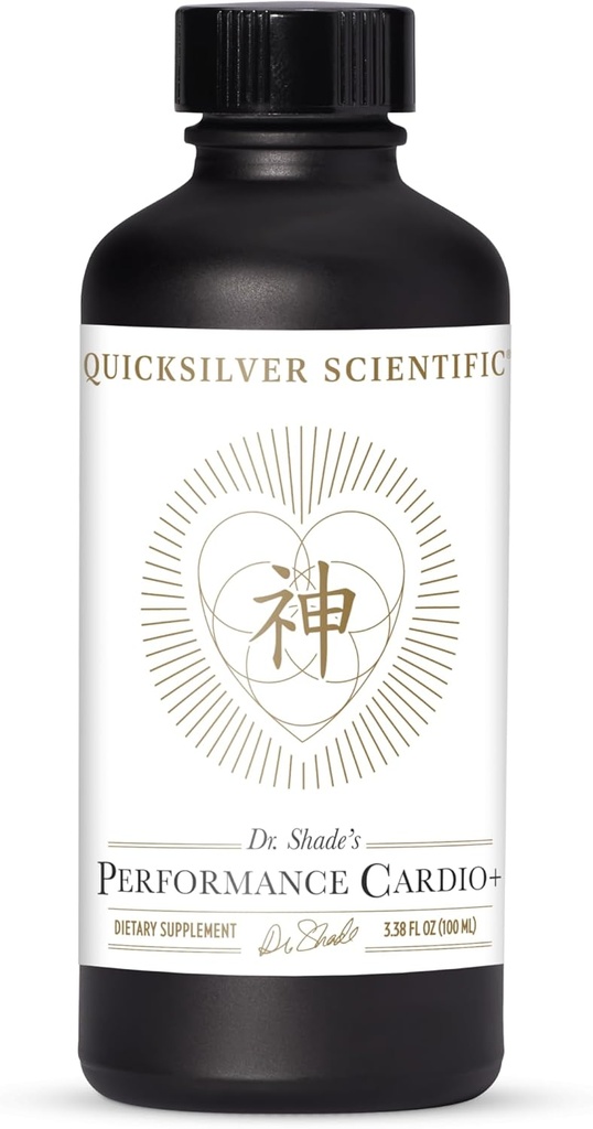Quicksilver Desempenho Científico Cardio+ - Suplemento de ervas para apoiar a circulação de sangue e saúde cerebral - Suplemento cardiovascular com Hawthorn Berry + He Shou Wu + Ginseng Extract (3.38 onças)