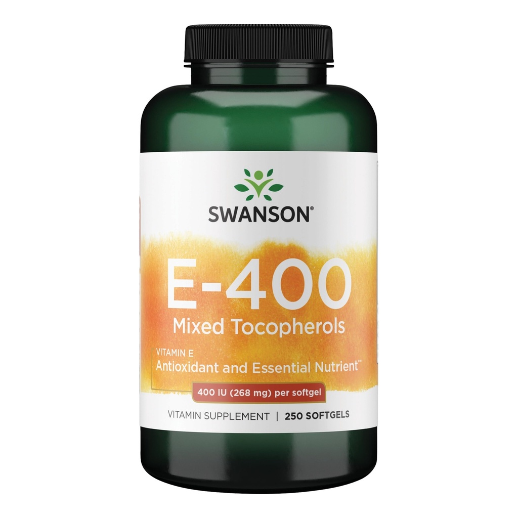 Swanson Vitamina E Tocoferols mistos 400 Iu (268 miligramas) 250 Sgels