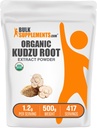 BulkSuplementos.com Extrato de raiz de Kudzu orgânico em pó - Kudzu Root Supplement, suplemento de ervas - sem glúten, 1.2g por serviço, 500g (1.1 lbs) (Pacote de 1)