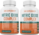 2 Frascos Complexo de óxido nítrico 3500mg Por serviço L-Arginina HCL AAKG AKG Alpha Ketoglutarato Citrulina Malate 240 Cápsulas Total