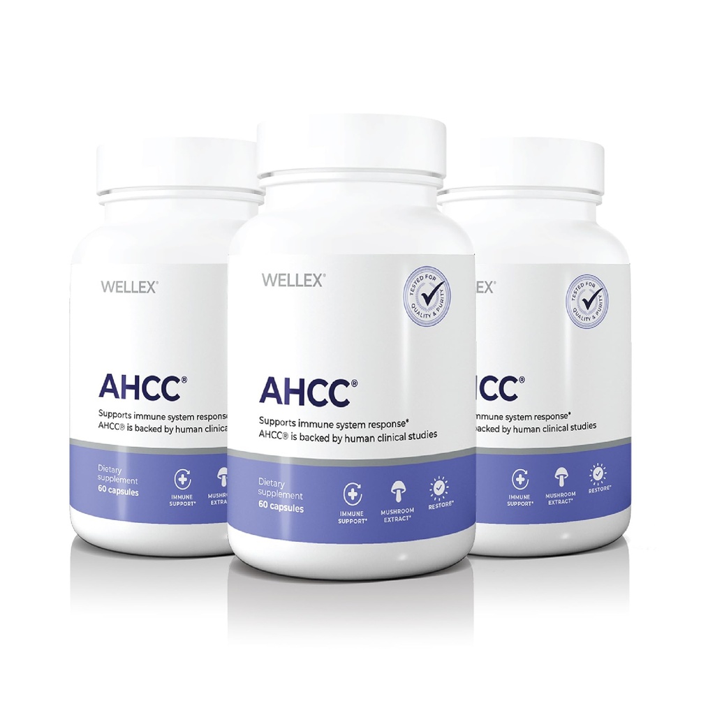 Suplemento AHCC - Força Máxima - Extrato de Suporte Imune Natural - Mantém Atividade Natural Assassina - 20+ Estudos de Pesquisa Humana - 60 Cápsulas Vegetais (1 Pacote)