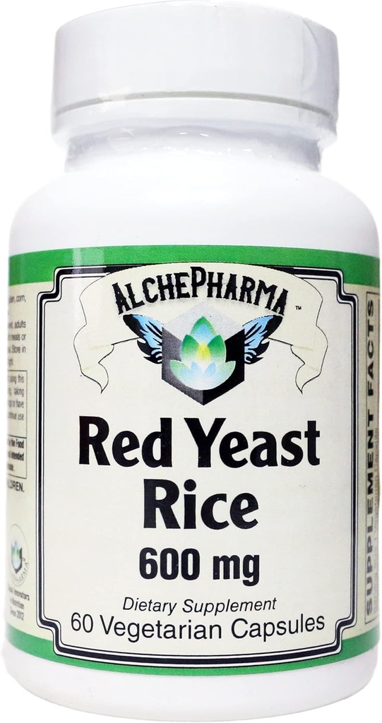Arroz de fermento vermelho (Organic e Citrinina Free), 600mg (60 Vcaps)