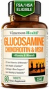 Suplemento Glucosamina Condroitin HSH – Suplementos Conjuntos Avançados para Homens e Mulheres w / Sulfato de Glucosamina 1000mg, Sulfato de Condroitina & HSH, Vitamina B12 e Mais para a Saúde Conjunta – FSA elegíveis