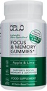 Orlo Focus & Memory Gummies – Suplemento Nootrópico para Adultos com Mane Leão, L-Theanina, Fosfatidilserina, espirulina, Vitamina B6 & B12 Metilcobalamina (60 Gummies)