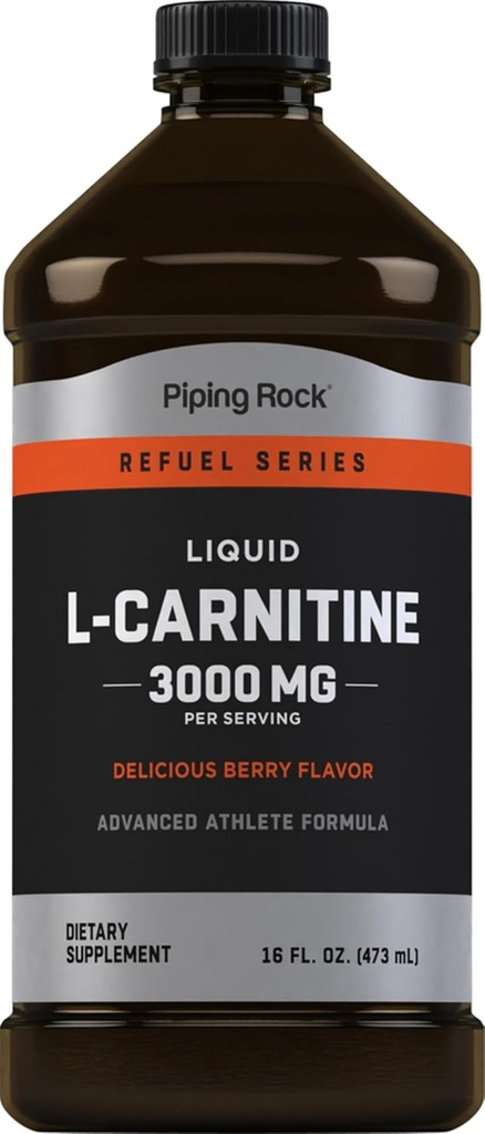 Piping Rock L-Carnitina Líquido 3000mg Berry Flavor