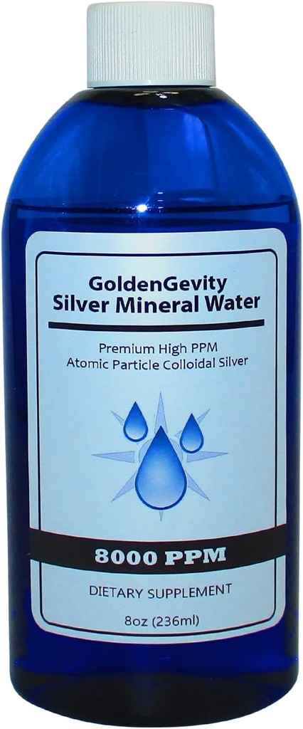 8000 PPM Bioactive Atomic Colloidal Silver, 8 oz □ Não-Tóxico, não-GMO Trace Mineral Imune Support Supplement