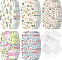Sinmoe 100 Pcs grandes bandagens 2 x 4 polegadas látex livre grande adesivo flor ferida cuidado flexível tecido faixas para cuidar e proteger feridas