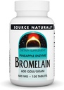 Fonte Natural Bromelaína, Suplemento Enzima Proteolítica, 500mg - 120 Comprimidos
