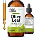 Wild & Organic Olive Leaf Extract Liquid Drops - Antioxidante & Apoio Imune - Oleuropein Olive Leaf Supplement - Vegan, Sugar & Alcohol-Free Drops - 2 fl oz