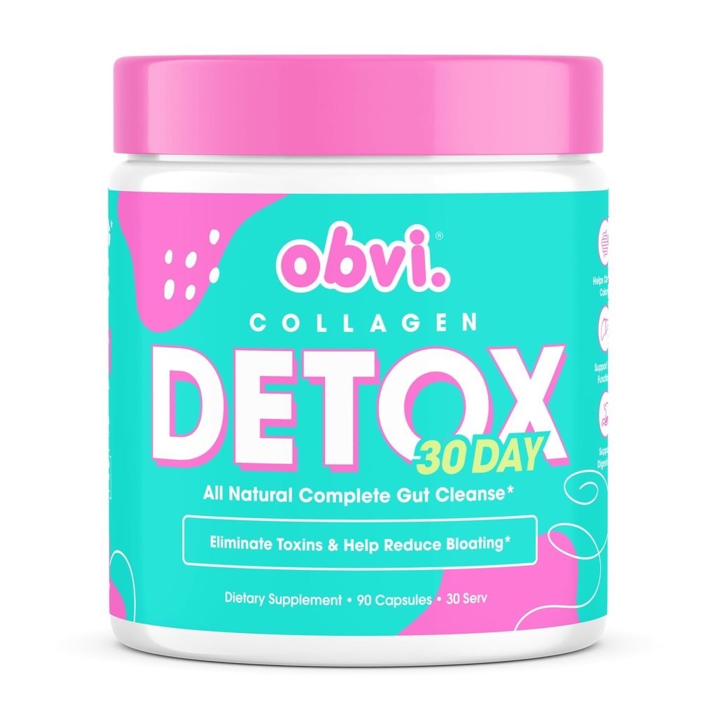 Obvi Detox Colón Cleanse Supplement Promove saúde digestiva e gut, Bloating Alívio, Ajuda a remover toxinas .