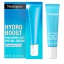 Neutrogena Hydro Boost Under Eye Cream, com ácido hialurônico purificado, mantém sob a área dos olhos olhando suave e hidratada, Fragrância livre e não comedogênico, 0,5 oz