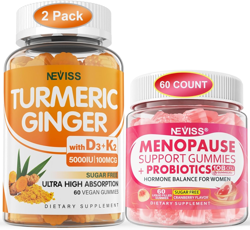 Pastilhas de gengibre alcaçuz de 2 embalagens + pastilhas de 1Pack Menopause Supplement