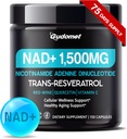 NAD+ com Trans-Resveratrol, Vinho tinto, Quercetina e Vitamina C – Suporta bem-estar celular e saudável Envelhecimento-150 Cápsulas- Feito nos EUA