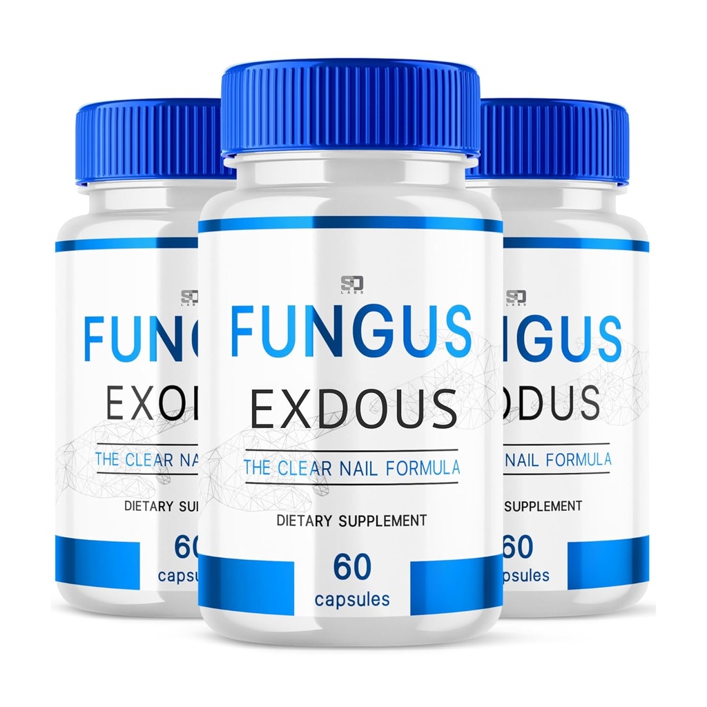 (Pacote de 3) Fungo-Exdous - Comprimidos Suporta fortes unhas naturais saudáveis - 180 Cápsulas, Branco