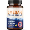 Tripla força Omega 3 óleo de peixe 1200 mg EPA & DHA .