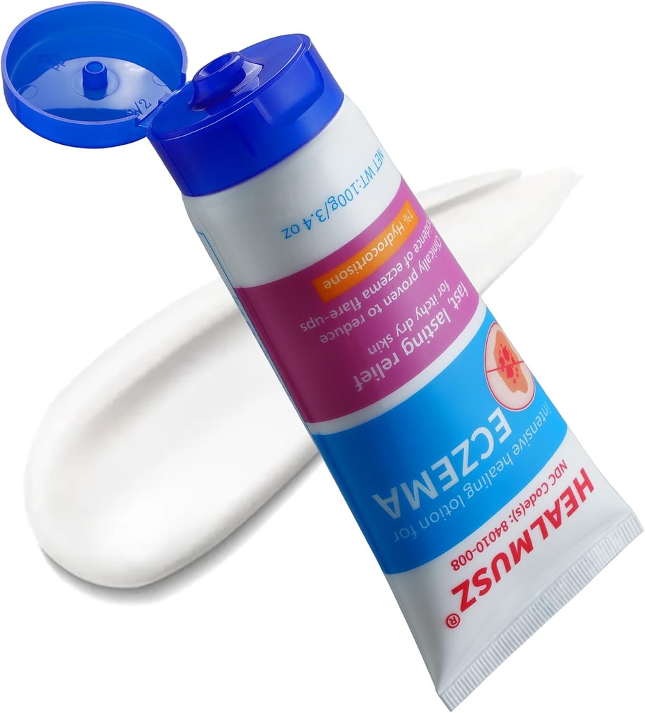 HEALMUSZ Eczema Tratamento Creme com 1% de hidrocortisona e 0,5% Nifedipina 3,40 Once Eczema Terapia. Atualização, venda exclusiva