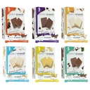 Barras de wafer de proteína de crunch de potência, pacote de variedades, em 6 sabores 1.4 barras de onça (30 contagem). Lanches de proteína alta com sabor delicioso
