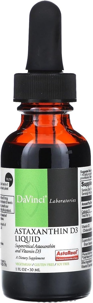 Laboratórios Davinci Astaxantina D3 Liquid - 1 fl oz