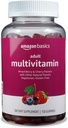 Noções básicas Gummies multivitamínicos adultos, Berry & Cherry mistos, 150 chicletes, 75 dias de fornecimento, pacote de 1 (anteriormente Solimo)