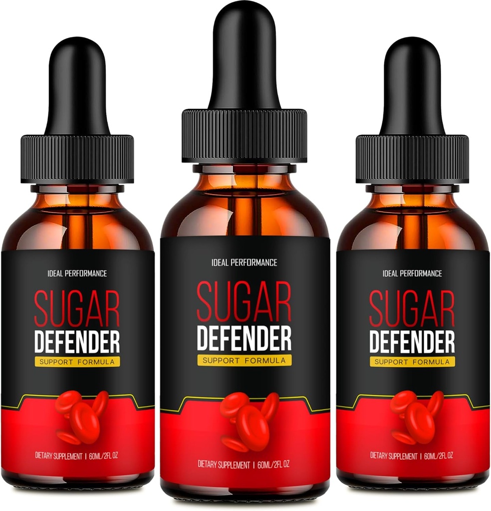 DESEMPENHO IDEAL Sugar Defender Drops, Sugar Defender Suplemento Liquid Drops - Força Máxima, SugarDefender Saúde e Bem-Estar Todas as Fórmulas Naturais, SugarDefender Liquid Reviews (3 Pack)