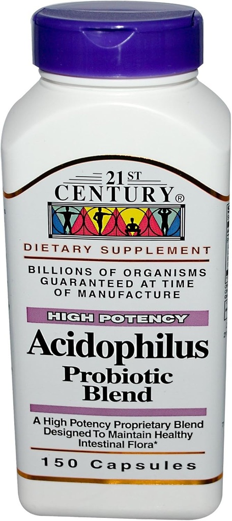 Século 21, Acidophilus, Mistura Probiótica, 150 Cápsulas