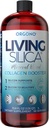 Orgono Vivendo Silica Collagen Booster - Vegan Mineral-based Silica Supplement - Suporta Colágeno saudável e Elastin Produção para Joint & Suporte Ósseo, Pele brilhante, Cabelo forte e unhas