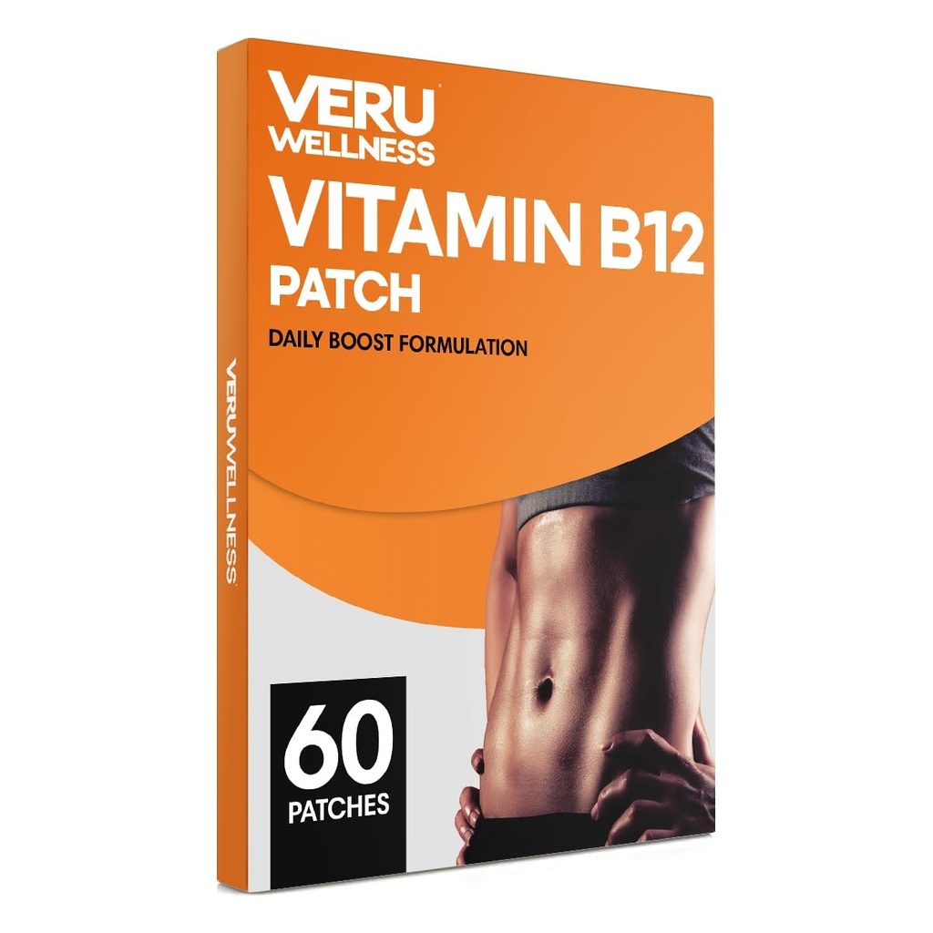 Veru Wellness B12 Energy Patch, Natural Patch B12, Garcinia - Auto adesivo Time Release Patch (60 dias)