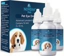 Lavagem de gotas de animal de estimação NOVAHA – Limpeza suave e segura para cães, gatos, cavalos e coelhos – 3x10mL