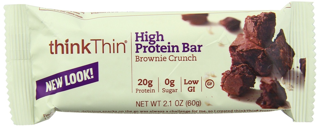 Thin High Protein Bar, Brownie Crunch, 60 g, Bares, 10 contagem