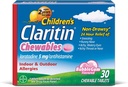 Claritin 24 horas Mastigação de alergia para crianças, Alívio de Alergia Non Drowsy, 30 Conde