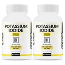 (2 Pack) Cápsulas de Iodeto de Potássio 130mg Dose - 60 Servings - Suporte e Defesa da Tiróide - KI Potássio Iodeto Suporte Vitaminas